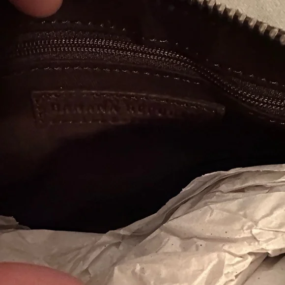 NWT Banana republic Brown Suede Dual Pocket Shoulder Bag with Silver Hardware - Picture 6 of 7